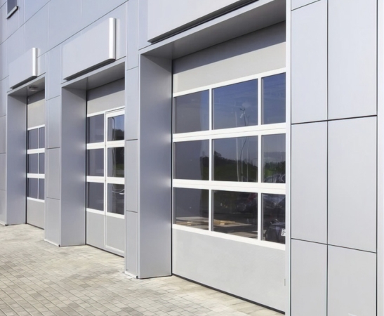 Панорамные ворота Алютех Alutrend в Баксане